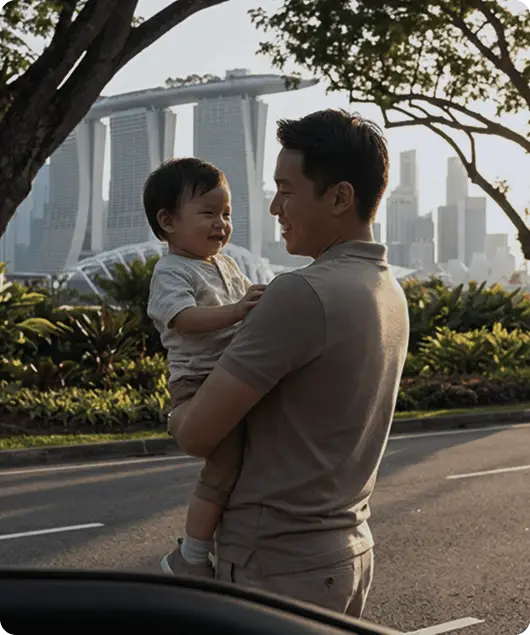 a father and child